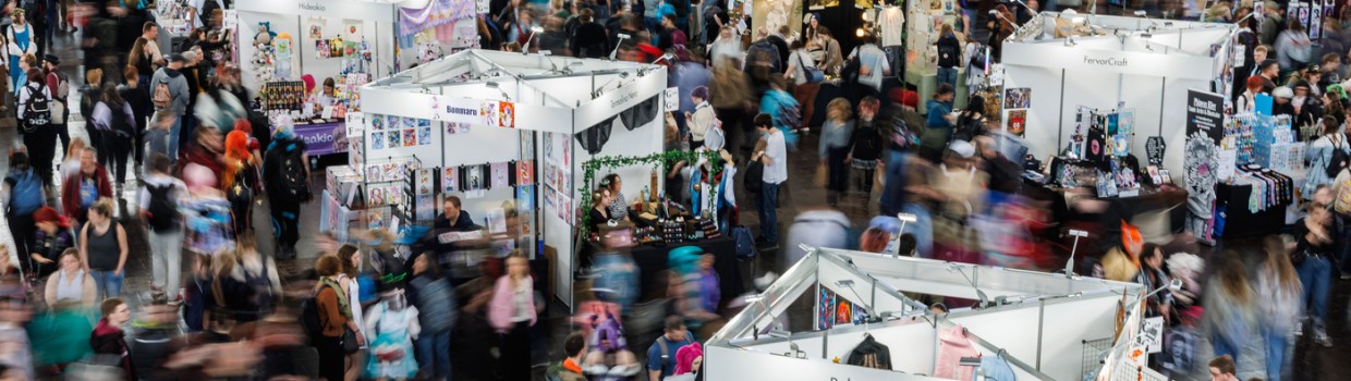 Ausstellungsfläche der Manga-Comic-Con 2025
