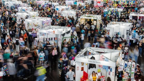 Ausstellungsfläche der Manga-Comic-Con 2025