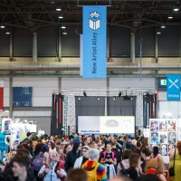 Many visitors in the New Artist Alley at the Manga Comic Con 2025
