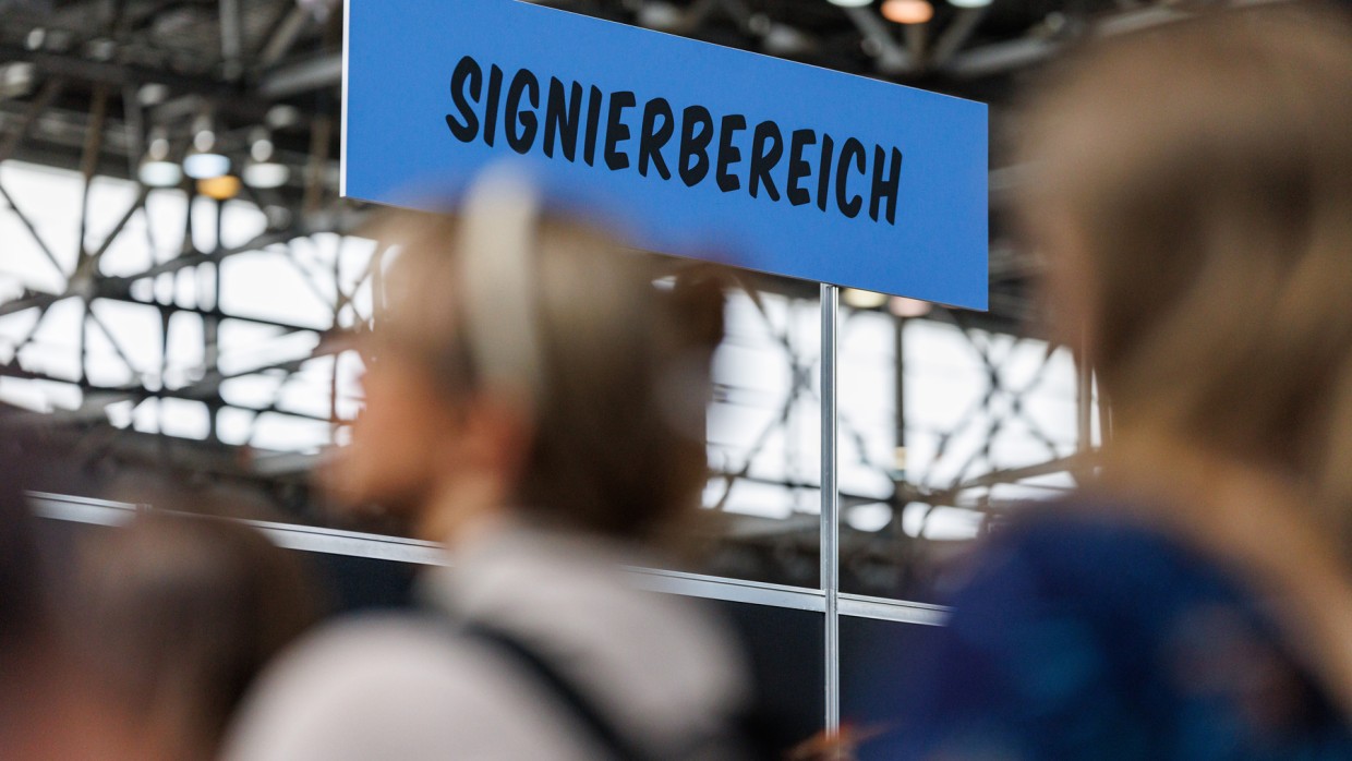 ausgeschilderter Signierbereich auf der Manga-Comic-Con