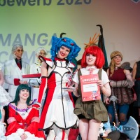 Siegerehrung von Platz 1 "Einzel" des Leipzig Cosplay Wettbewerbs 2026 auf der Großen Bühne der Manga Comic Con