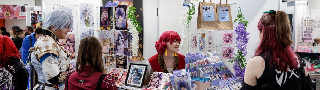 Booth at the New Artist Alley with visitors at Manga Comic Con 2026
