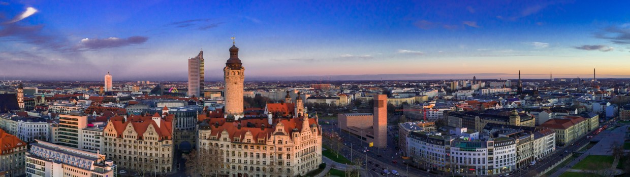 Panorama Aufnahme von Leipzig
