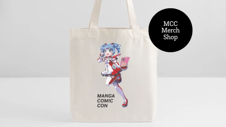 MCC Merch Shop with printed bag