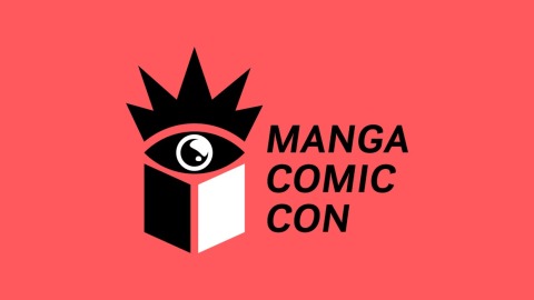 Manga Comic Con Logo vor rotem Hintergrund